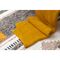 Плед из хлопка жемчужной вязки горчичного цвета из коллекции Essential, 130х180 см, изображение 8