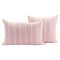 Чехол на подушку декоративный в полоску цвета пыльной розы из коллекции Essential, 45х45 см, изображение 7