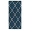 Ковер из джута темно-синего цвета с геометрическим рисунком из коллекции Ethnic, 70х160 см