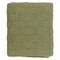Плед из хлопка рельефной вязки травянисто-зеленого цвета из коллекции Essential, 130х170 см
