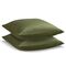 Набор из двух наволочек из сатина оливкового цвета из коллекции Wild, 70х70 см