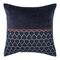 Чехол на подушку из хлопкового бархата с геометрическим принтом темно-синего цвета из коллекции Ethnic, 45х45 см