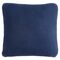 Подушка декоративная из стираного хлопка темно-синего цвета из коллекции Essential, 45х45 см